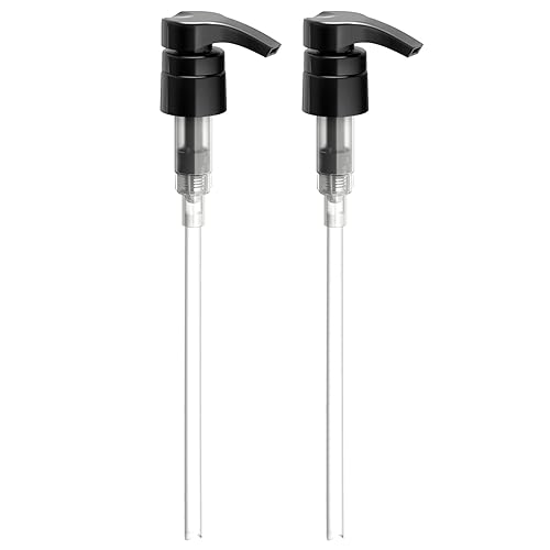 Pumps for Shampoo/Conditioner Bottles 1 Liter  33.8 oz. Leak-Proof  Fits1-Inch Bottle Neck  Pack of 2 Black